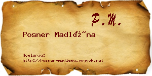 Posner Madléna névjegykártya